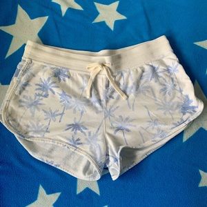 White Gap Shorts with Palm Print